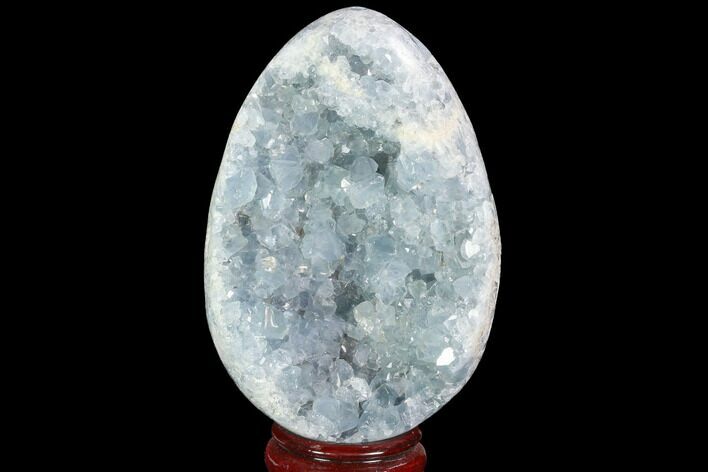 Crystal Filled Celestine (Celestite) Egg Geode - Madagascar #98818